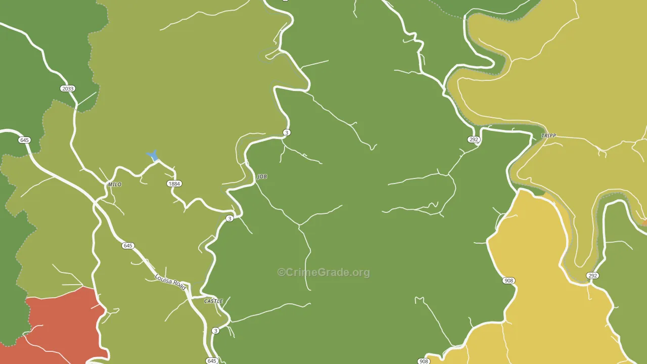Job, KY Map of Arson Rates