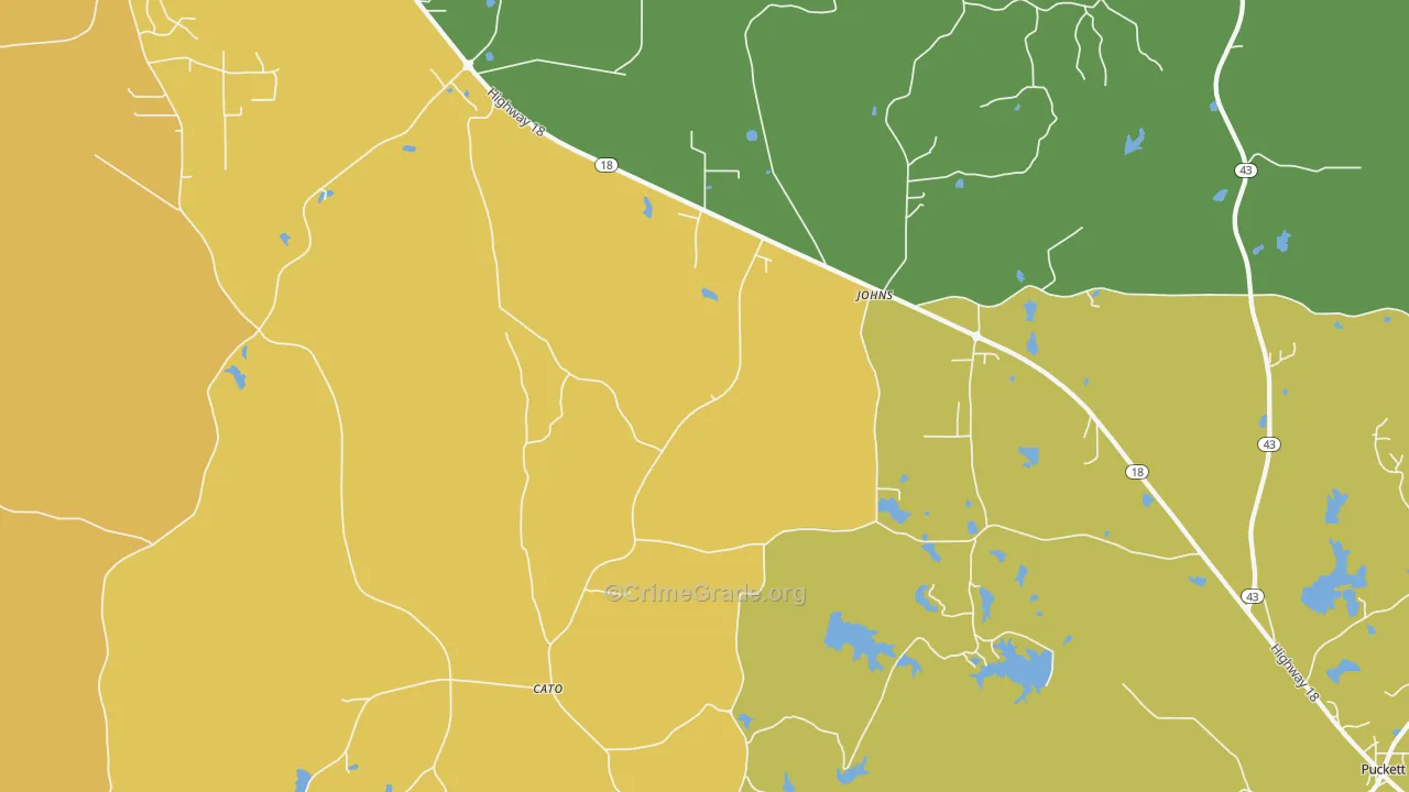 Johns, MS Map of Arson Rates