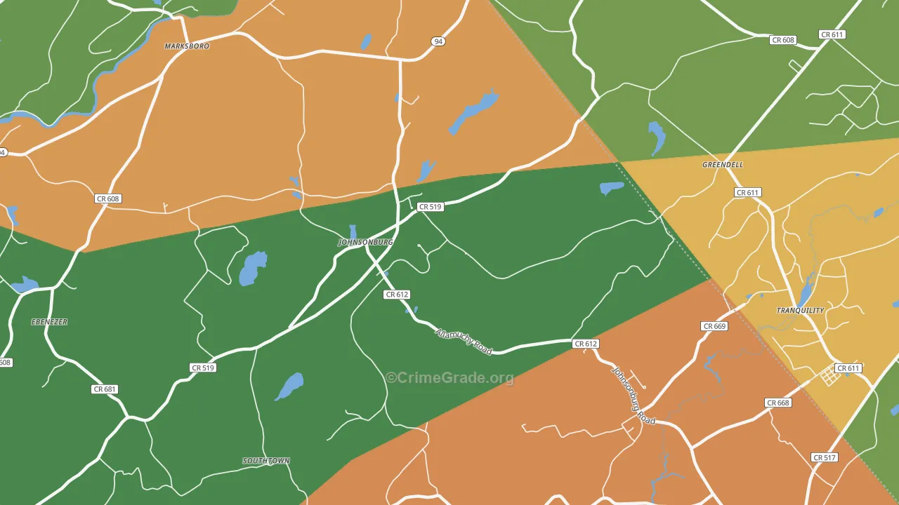 Johnsonburg, NJ Map of Arson Rates