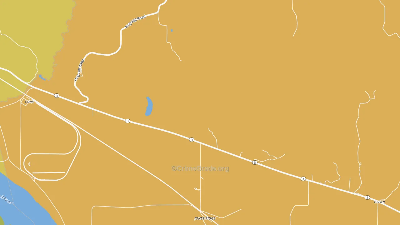 Jones Ridge, IL Map of Arson Rates