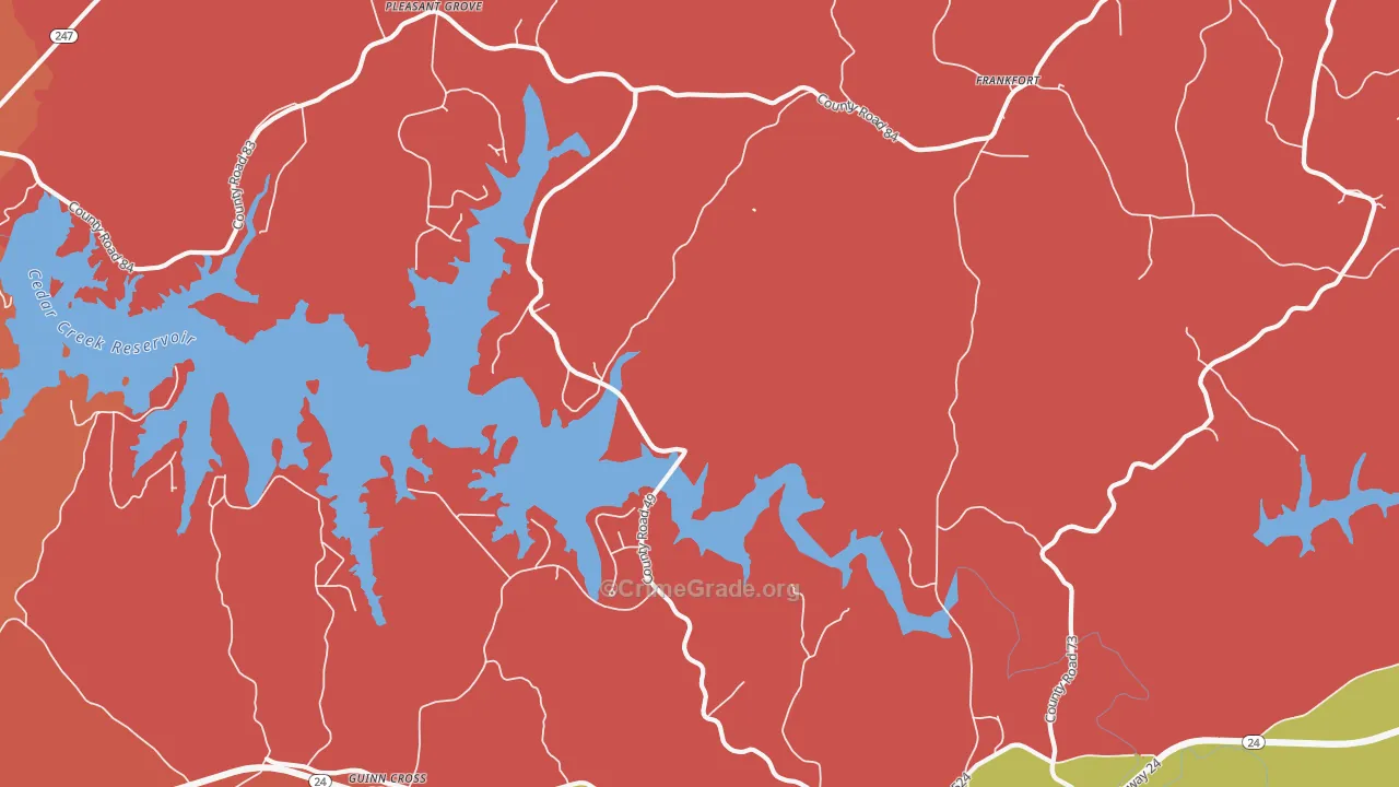 Jonesboro, AL Map of Arson Rates