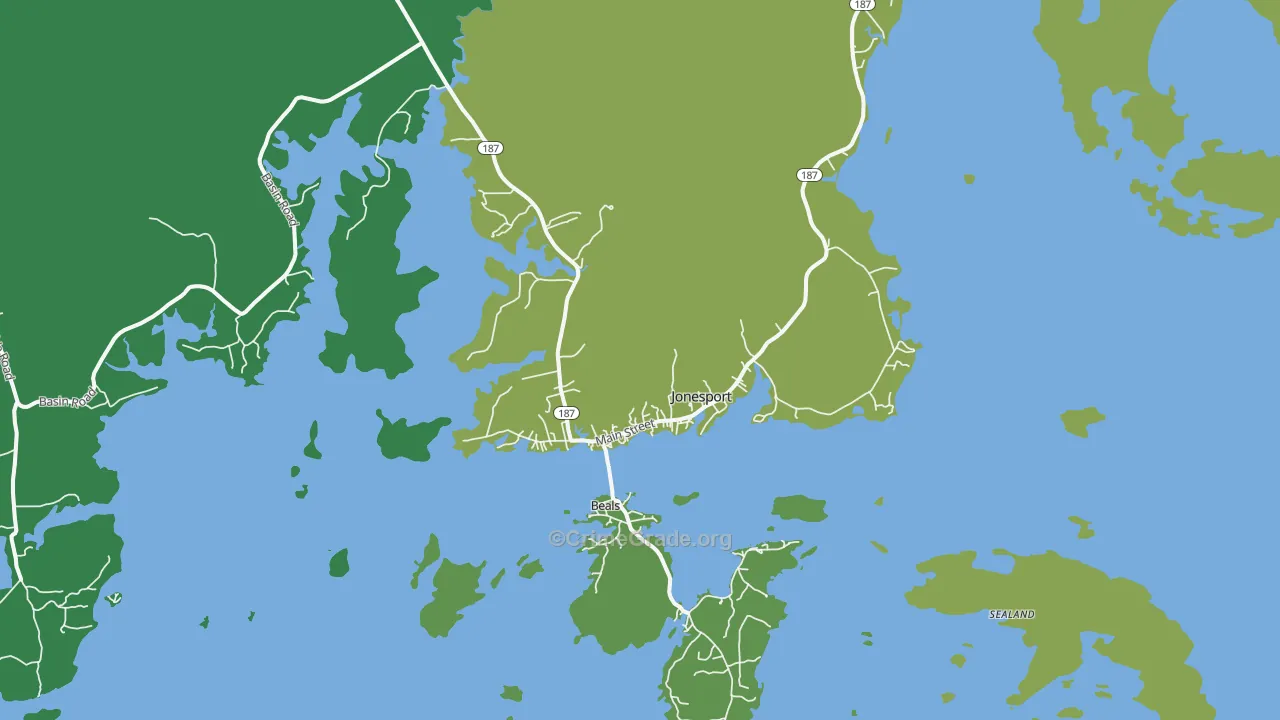 Jonesport, ME Map of Arson Rates