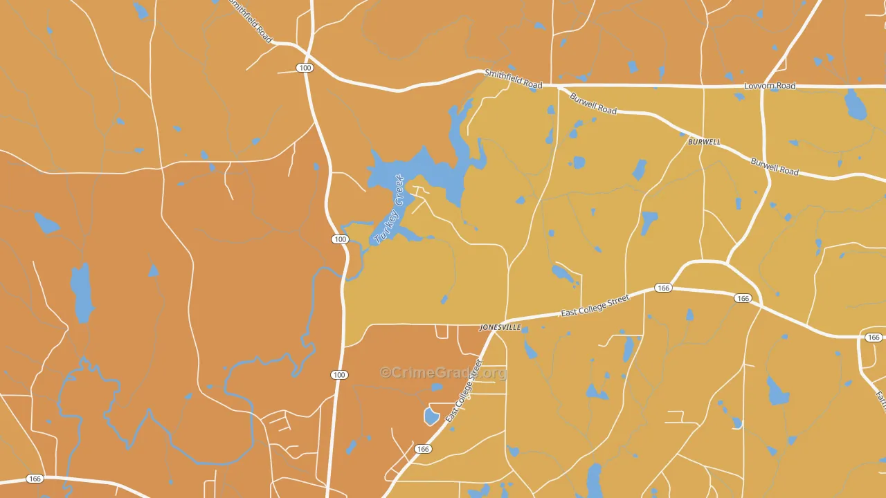 Jonesville, GA Map of Arson Rates