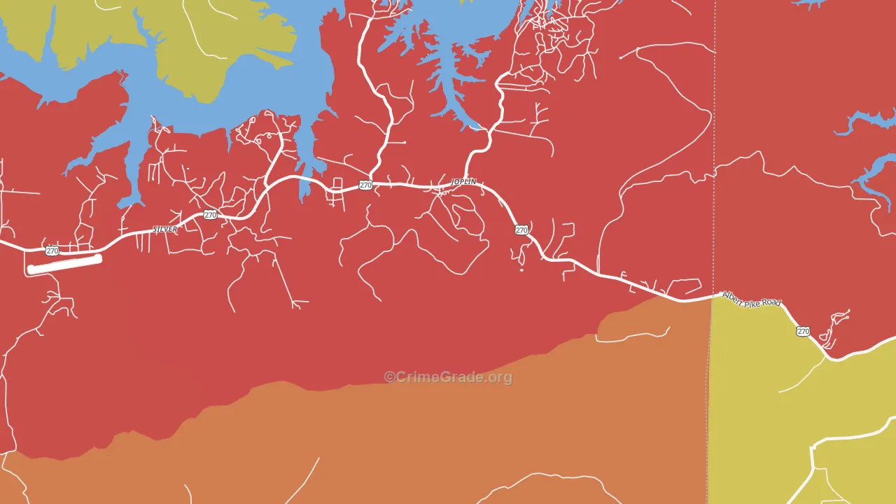 Joplin, AR Map of Arson Rates