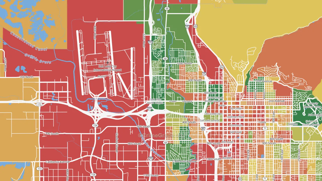 Jordan Meadows, Salt Lake City, UT Map of Arson Rates