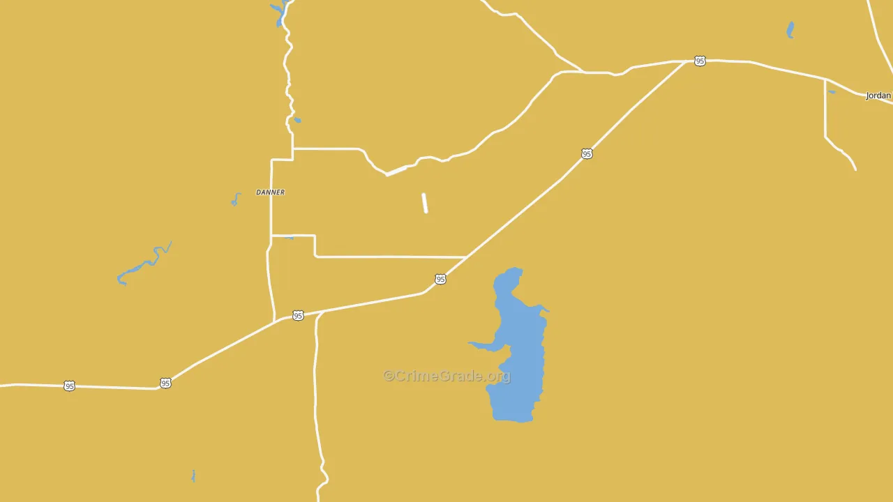 Jordan Valley, OR Map of Arson Rates