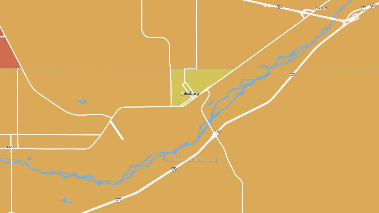 Julesburg, CO Map of Arson Rates