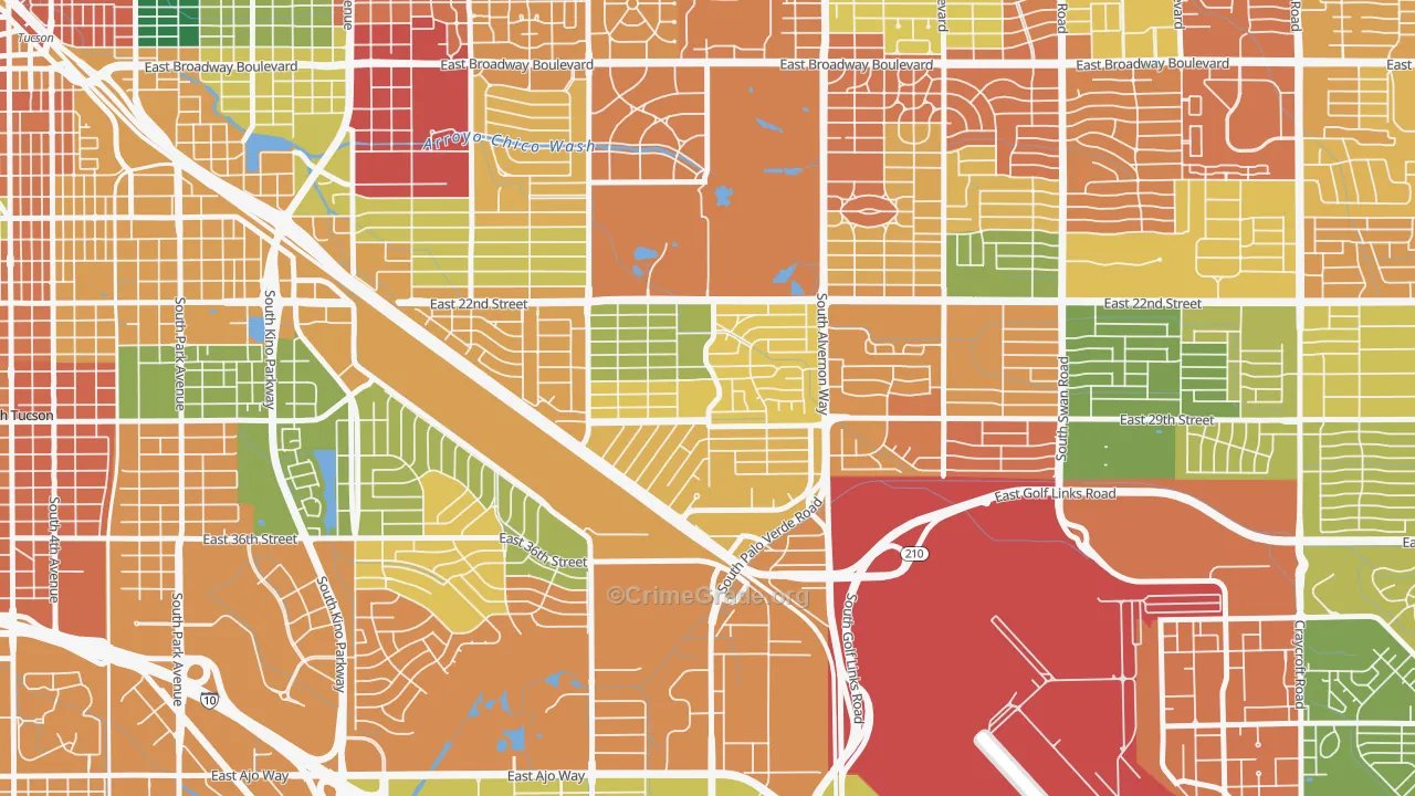 Julia Keen, Tucson, AZ Map of Arson Rates