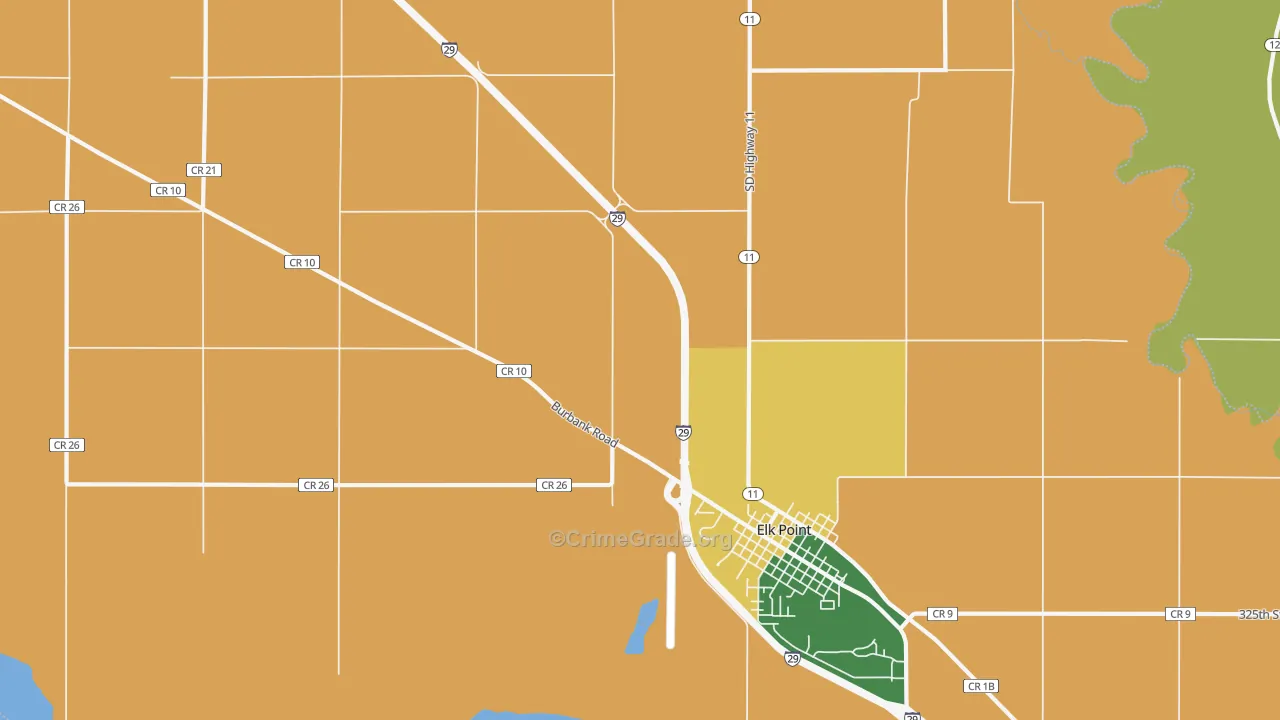 Junction City, SD Map of Arson Rates