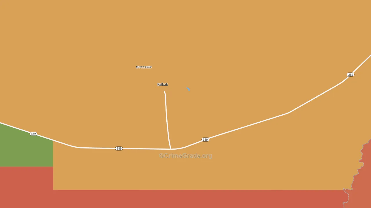 Kaibab, AZ Map of Arson Rates