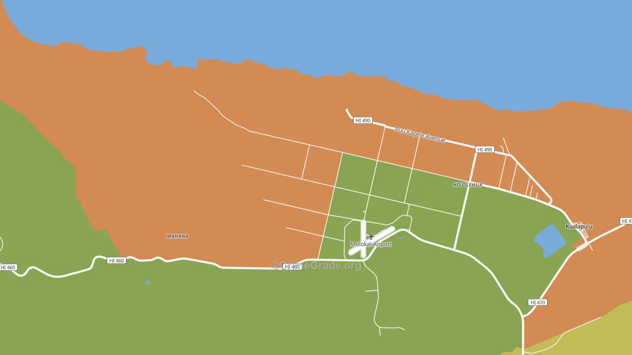 Kalae, HI Map of Arson Rates