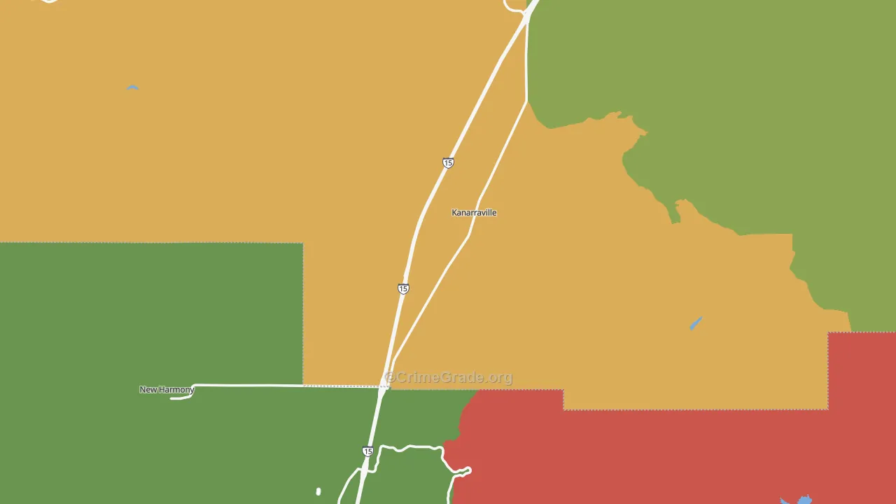Kanarraville, UT Map of Arson Rates