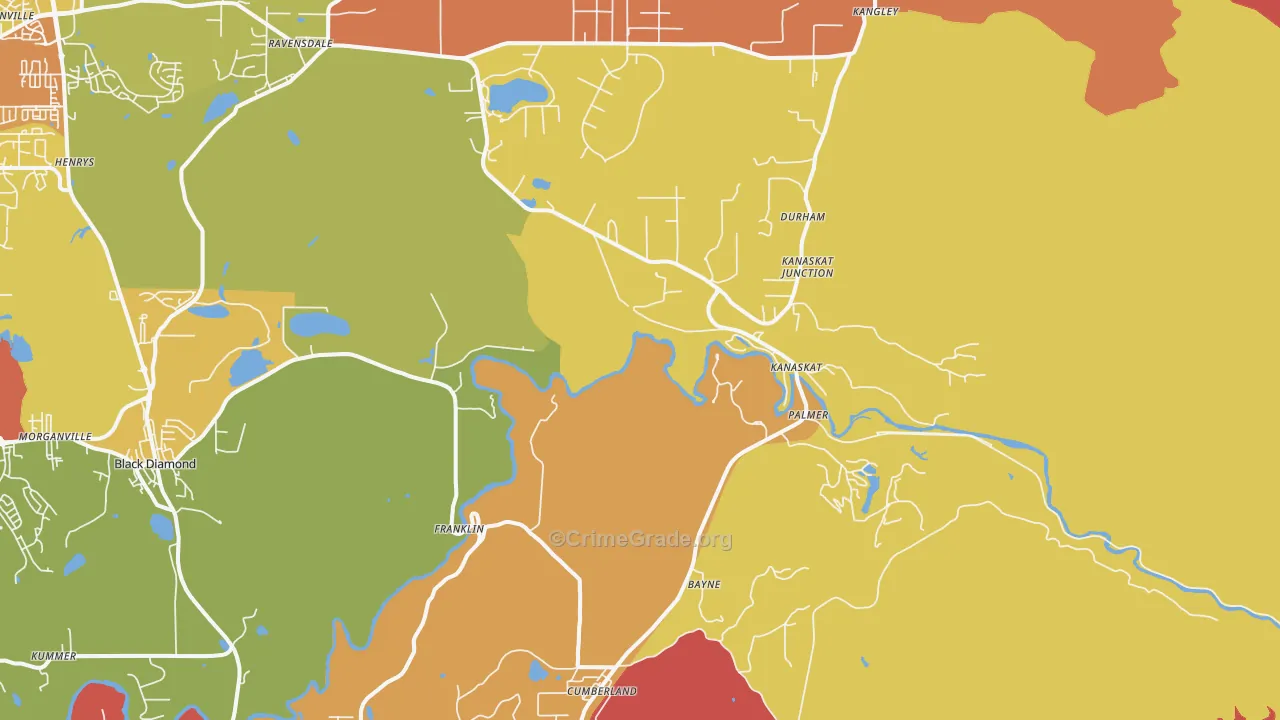 Kanaskat, WA Map of Arson Rates
