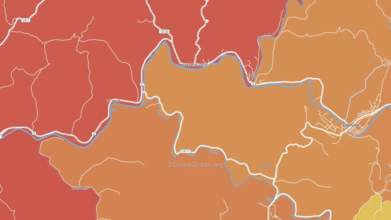 Kanawha Drive, WV Map of Arson Rates