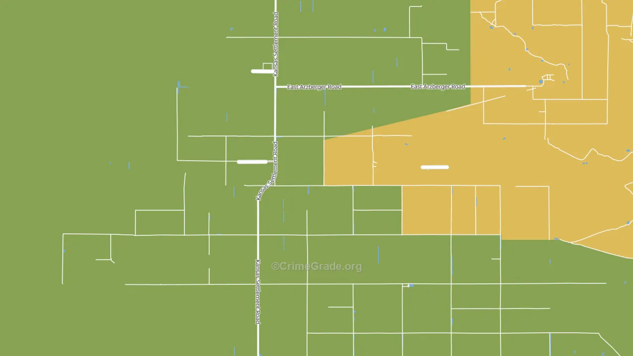 Kansas Settlement, AZ Map of Arson Rates