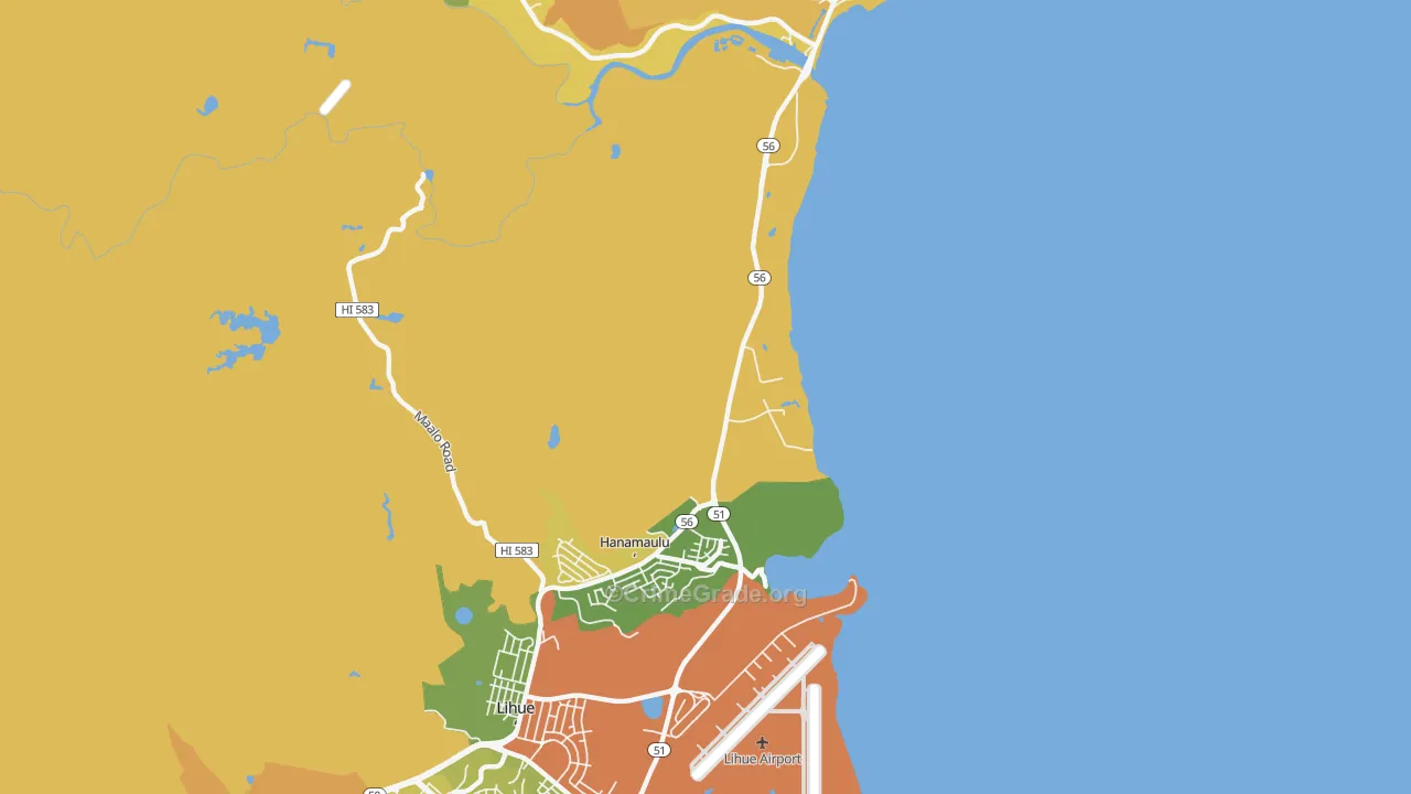 Kapaia, HI Map of Arson Rates