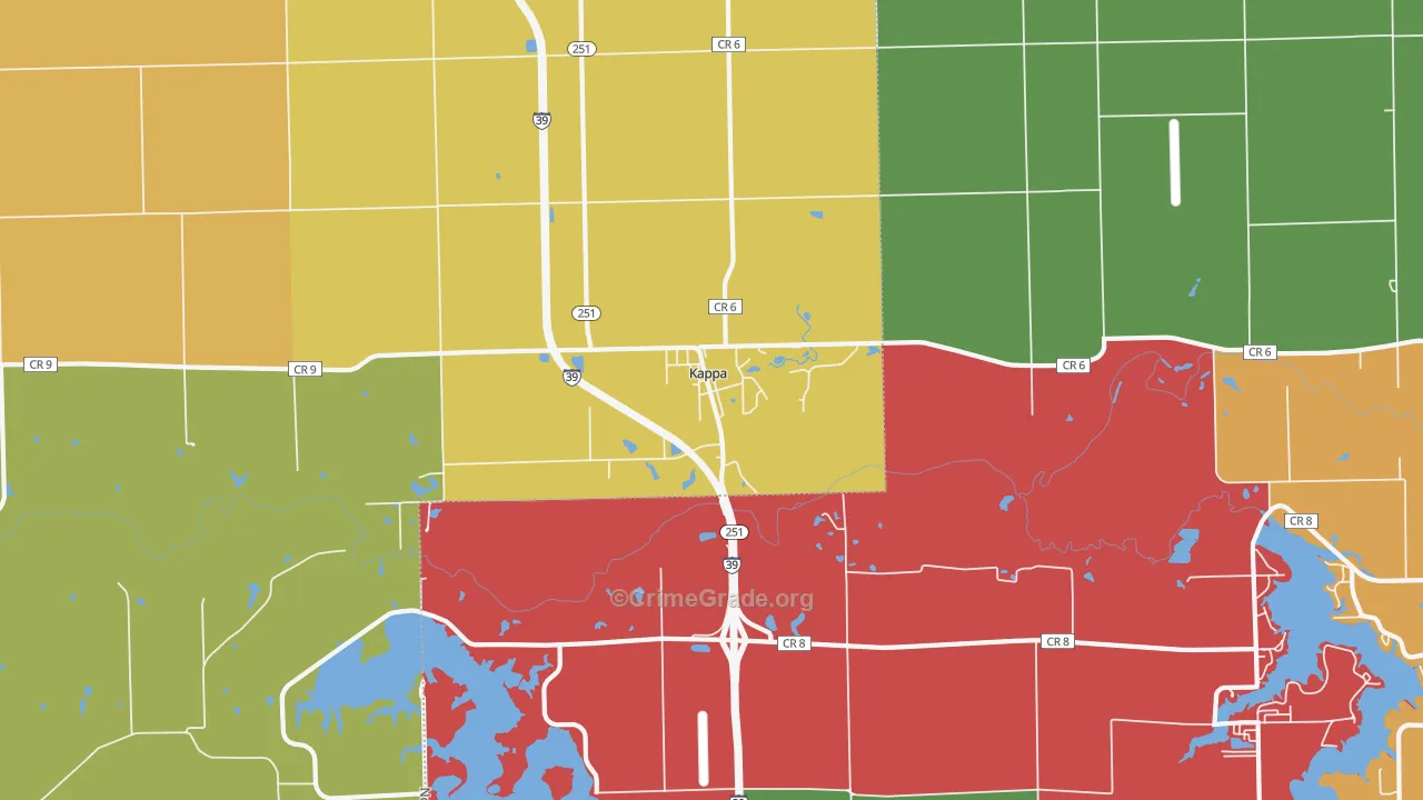Kappa, IL Map of Arson Rates