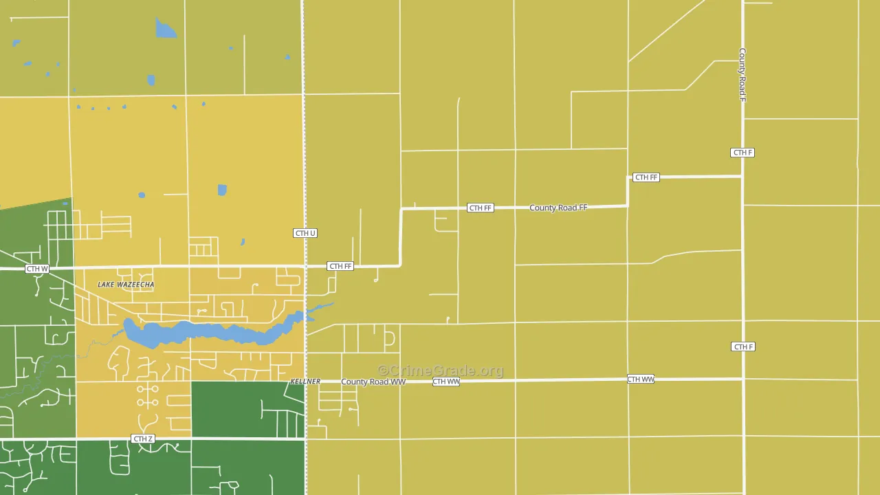 Kellner, WI Map of Arson Rates
