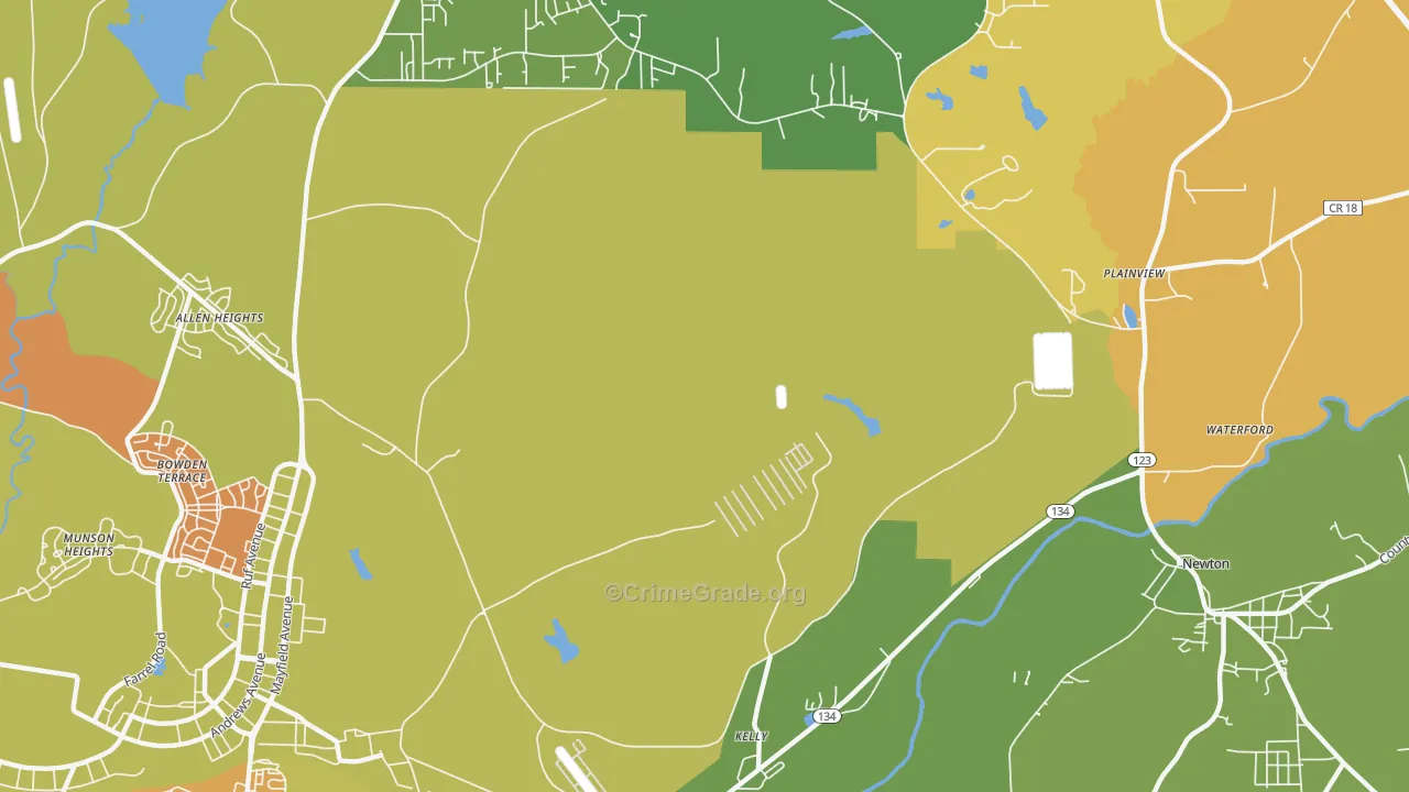Kelly, AL Map of Arson Rates