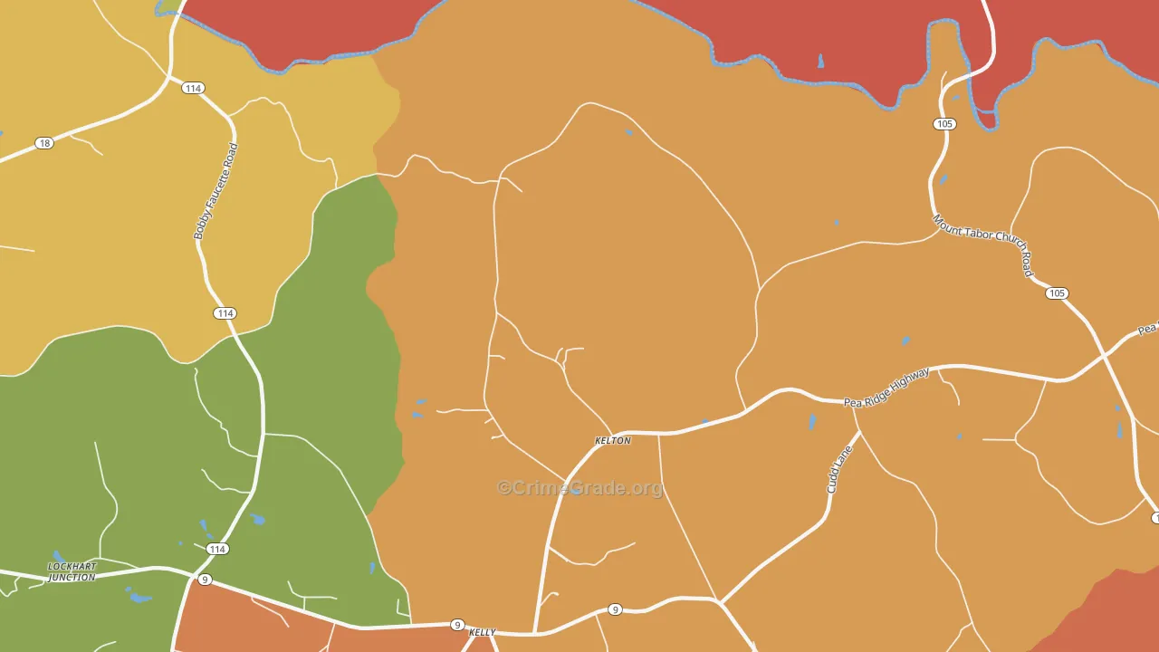 Kelton, SC Map of Arson Rates