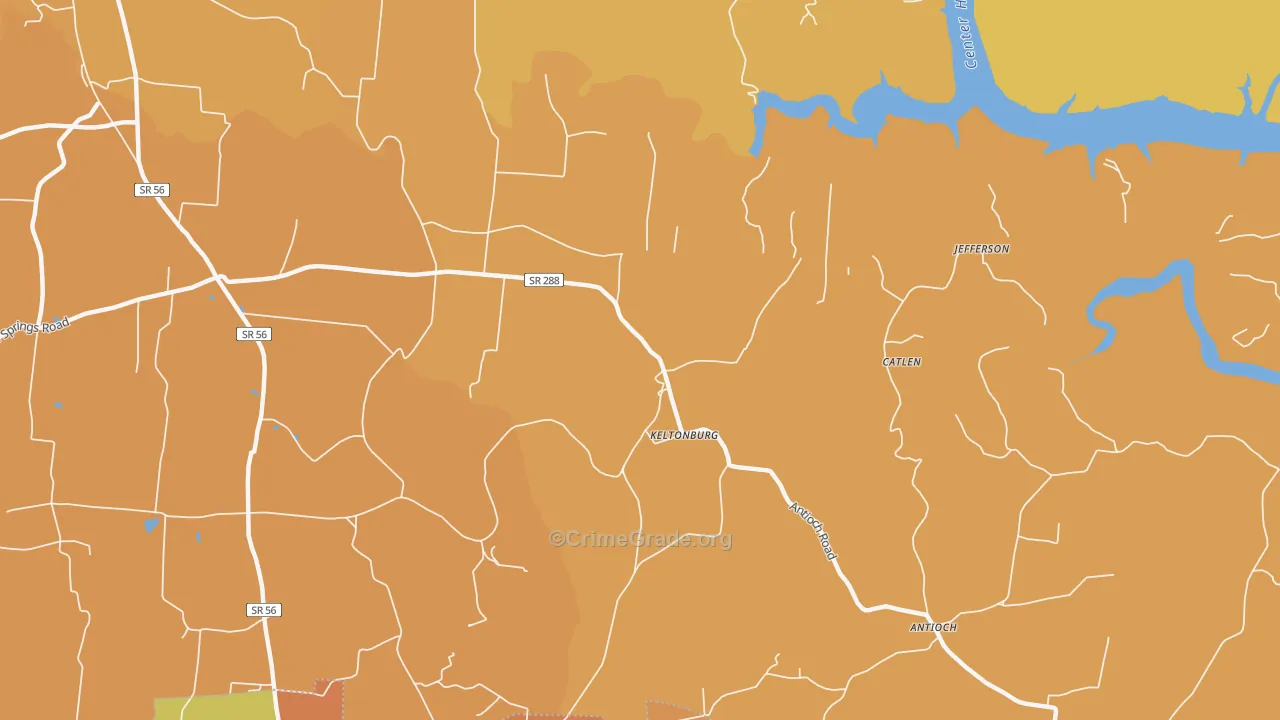 Keltonburg, TN Map of Arson Rates