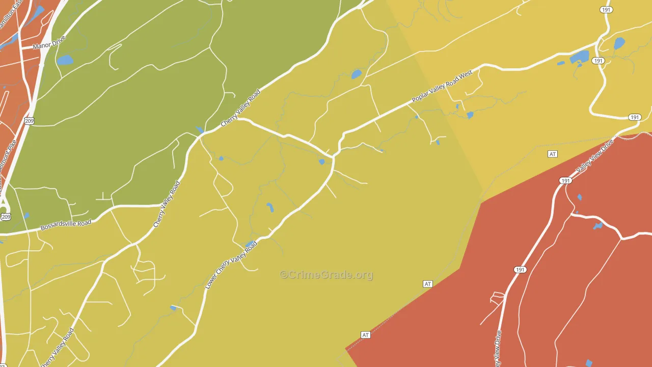Kemmererville, PA Map of Arson Rates