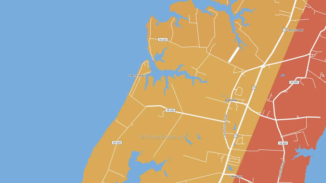 Kendall Grove, VA Map of Arson Rates