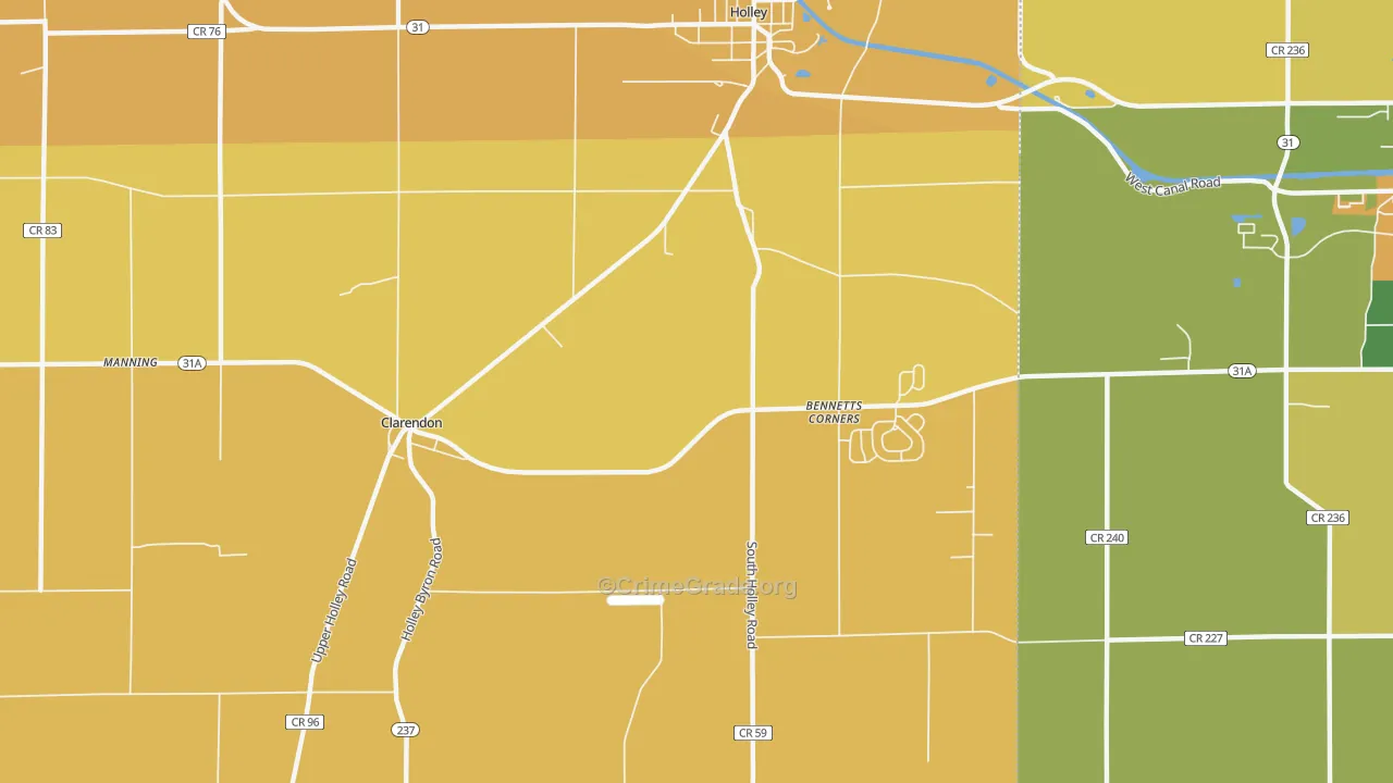 Kendall Mills, NY Map of Arson Rates
