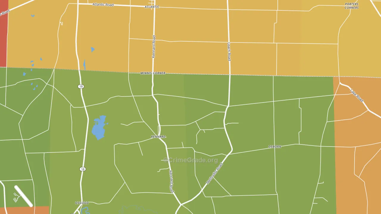 Kennard, PA Map of Arson Rates