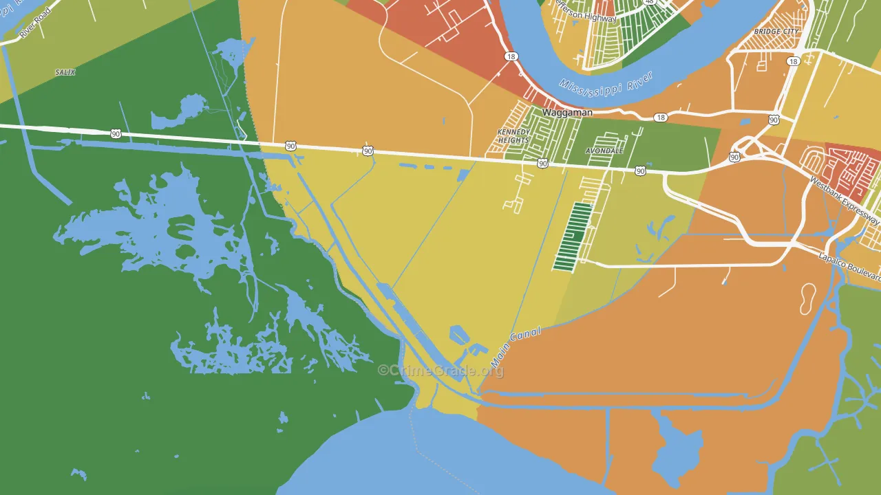 Kennedy Heights, LA Map of Arson Rates