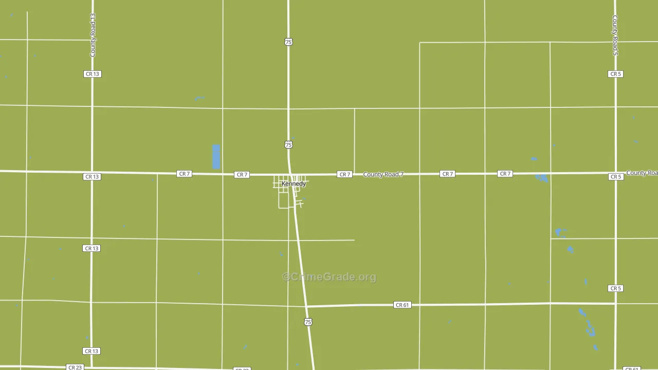 Kennedy, MN Map of Arson Rates