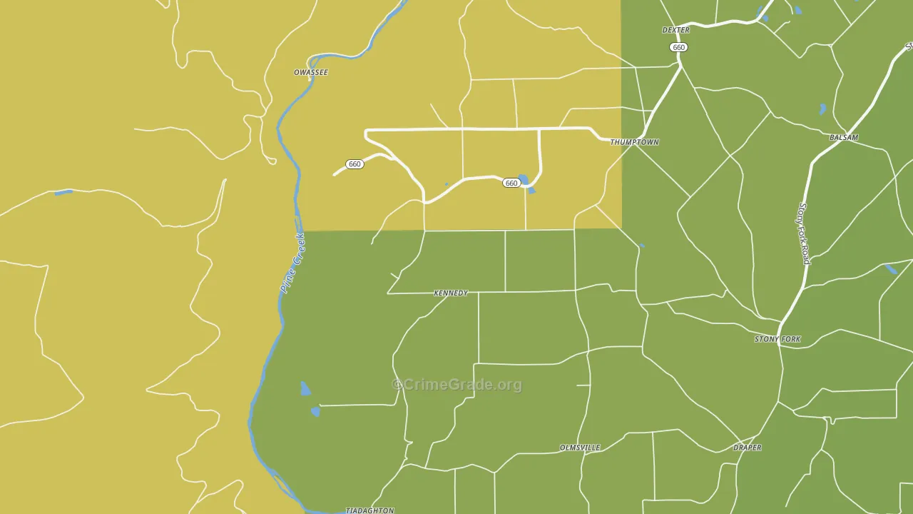 Kennedy, PA Map of Arson Rates