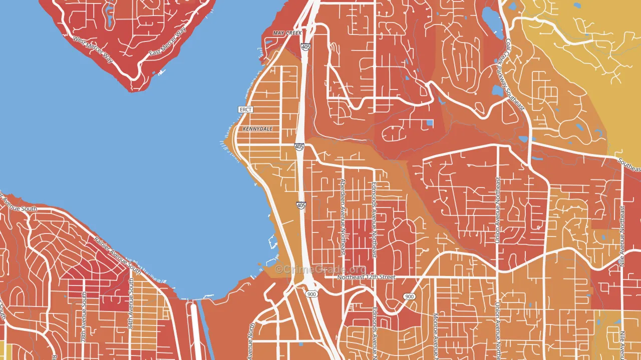 Kennydale, Renton, WA Map of Arson Rates