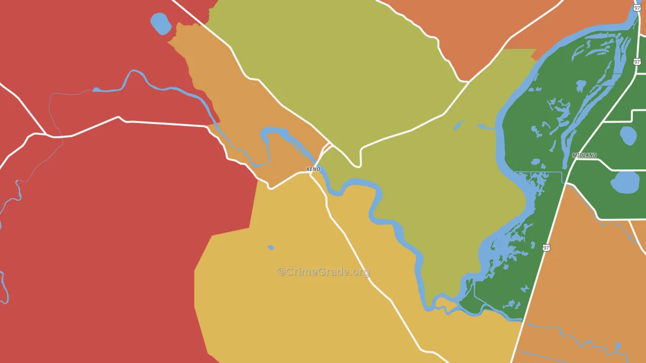Keno, OR Map of Arson Rates