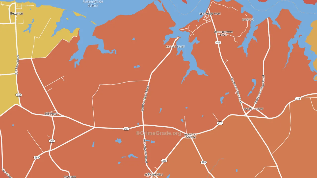 Kentmore Park, MD Map of Arson Rates