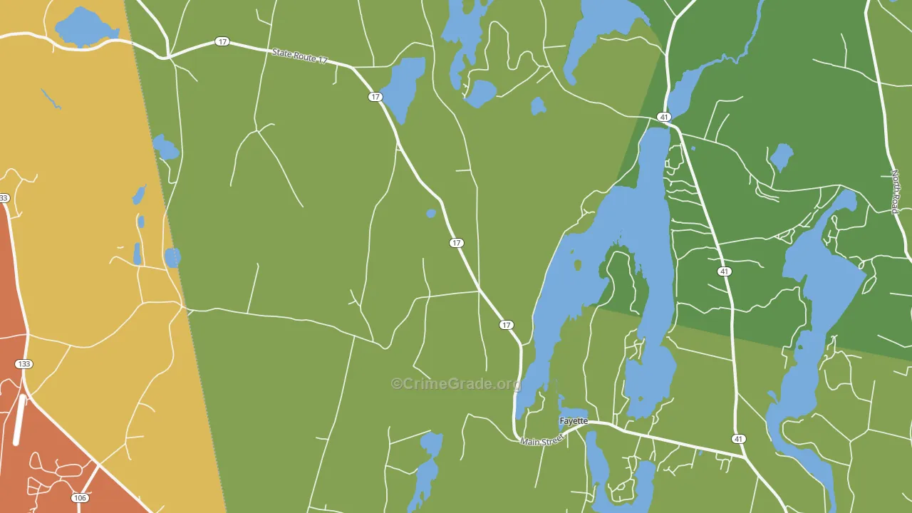 Kents Hill, ME Map of Arson Rates