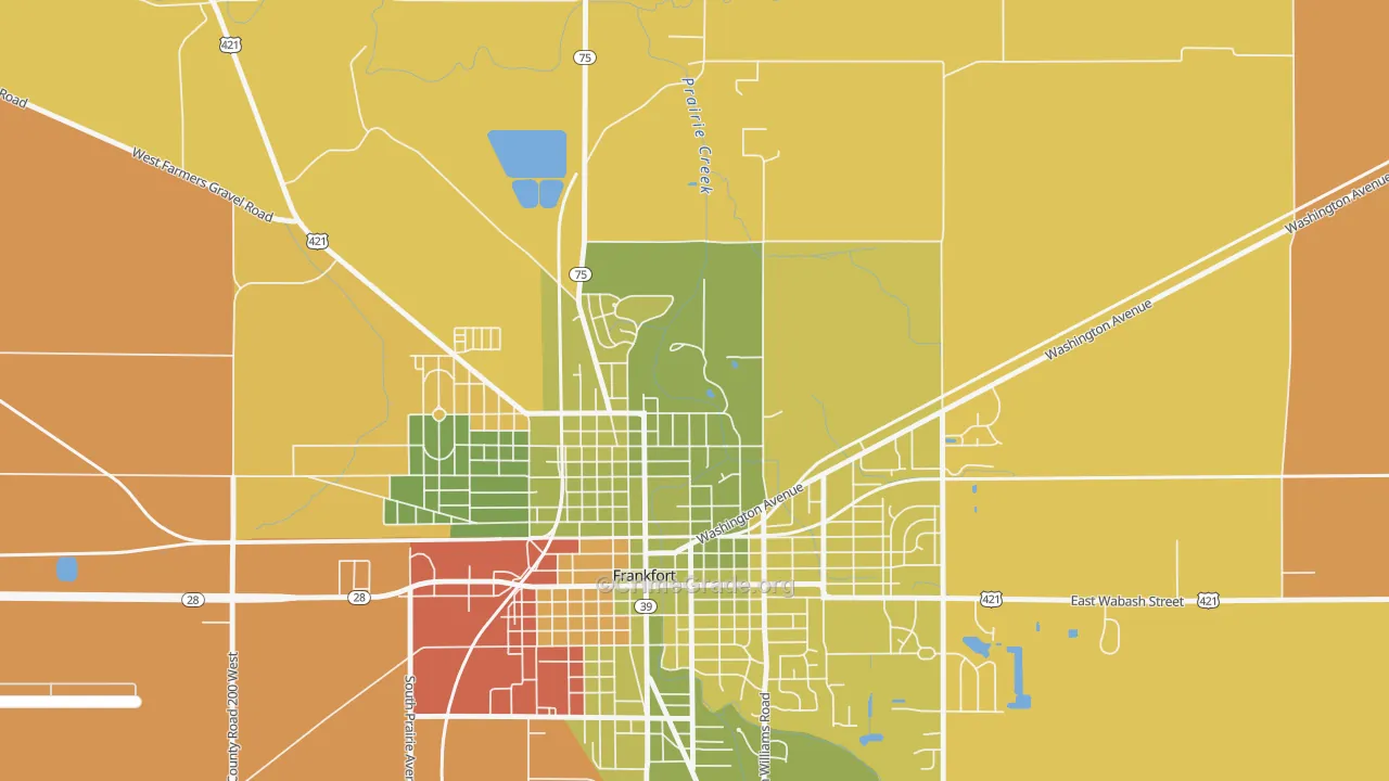 Kentwood, IN Map of Arson Rates