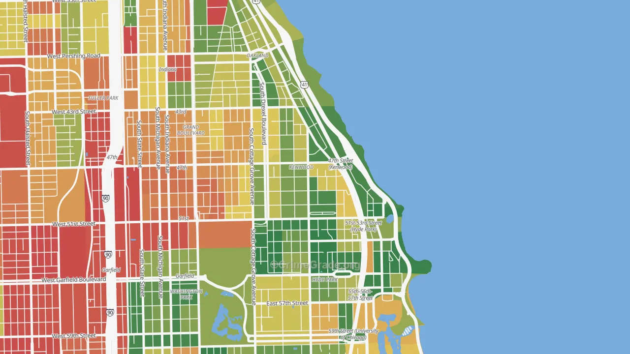 Kenwood, Chicago, IL Map of Arson Rates
