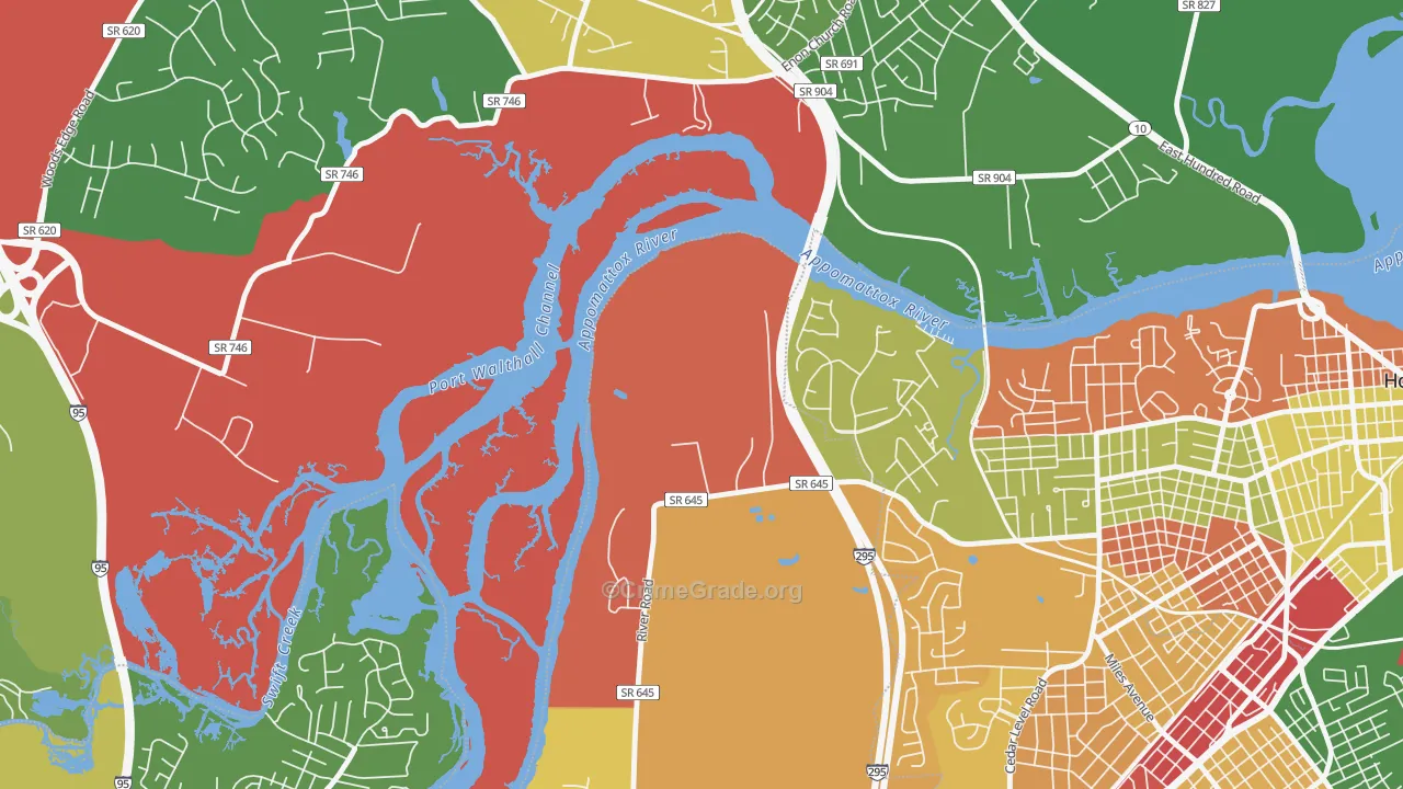 Kenwood, VA Map of Arson Rates