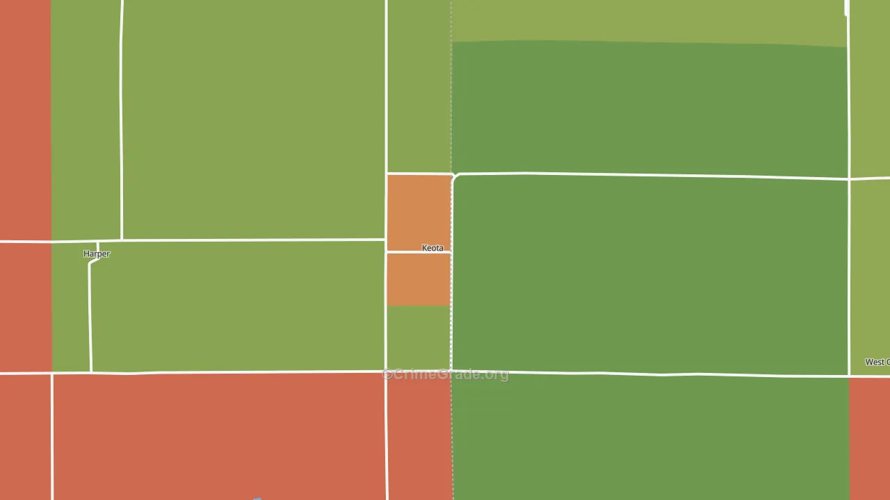 Keota, IA Map of Arson Rates