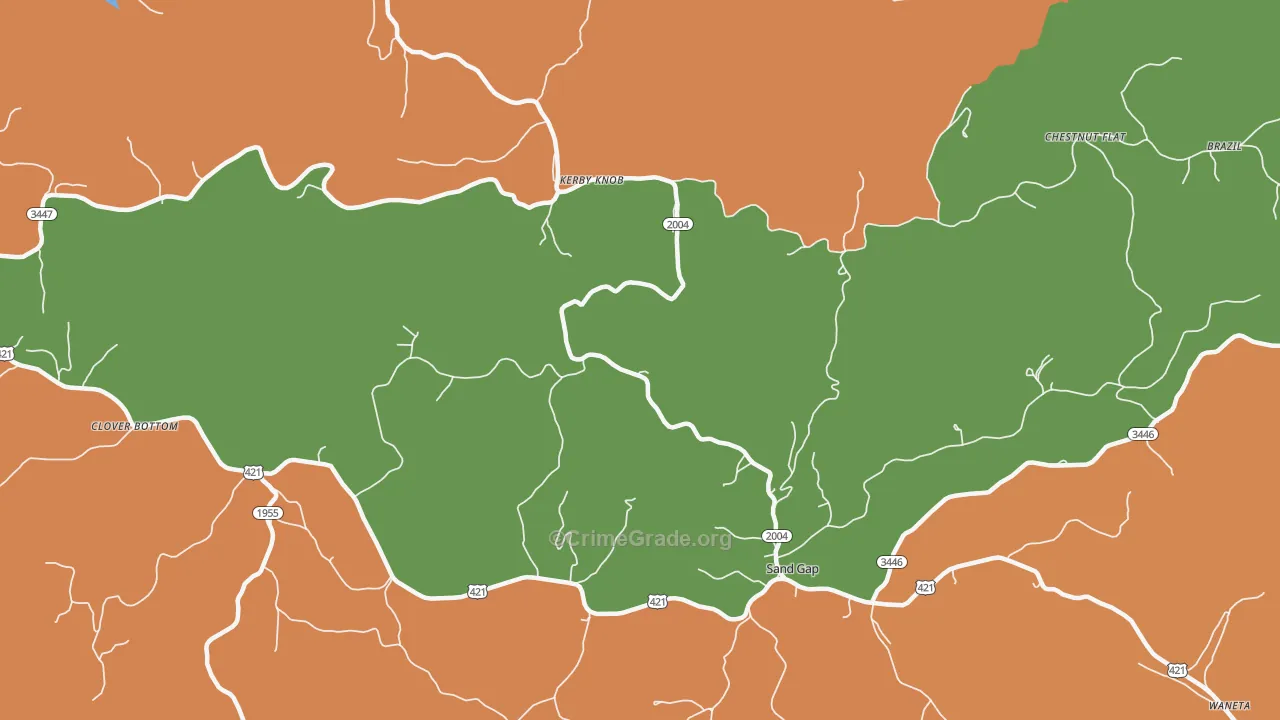 Kerby Knob, KY Map of Arson Rates