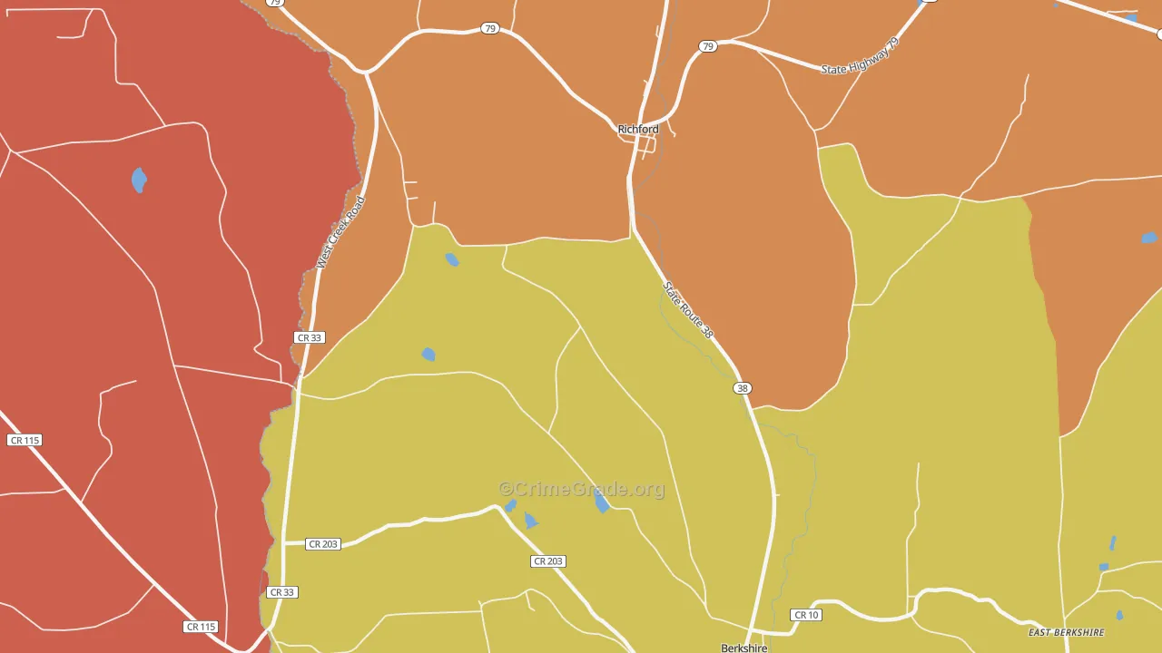 Ketchumville, NY Map of Arson Rates