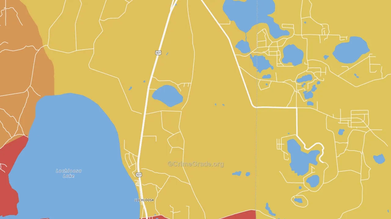 Keuka, FL Map of Arson Rates