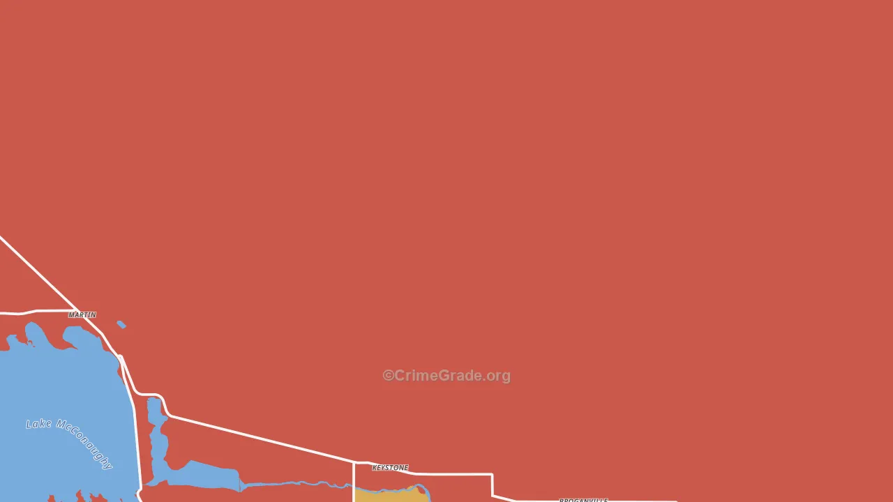 Keystone, NE Map of Arson Rates