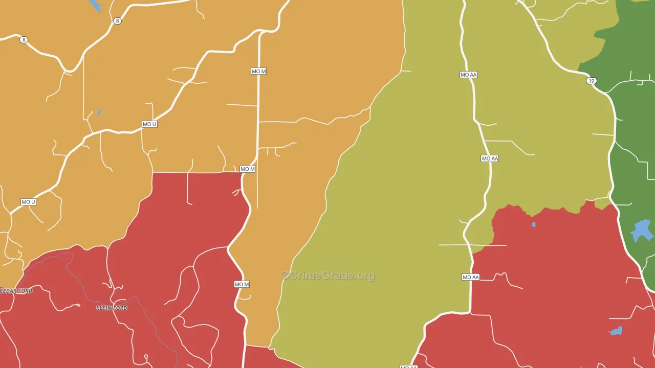 Keysville, MO Map of Arson Rates