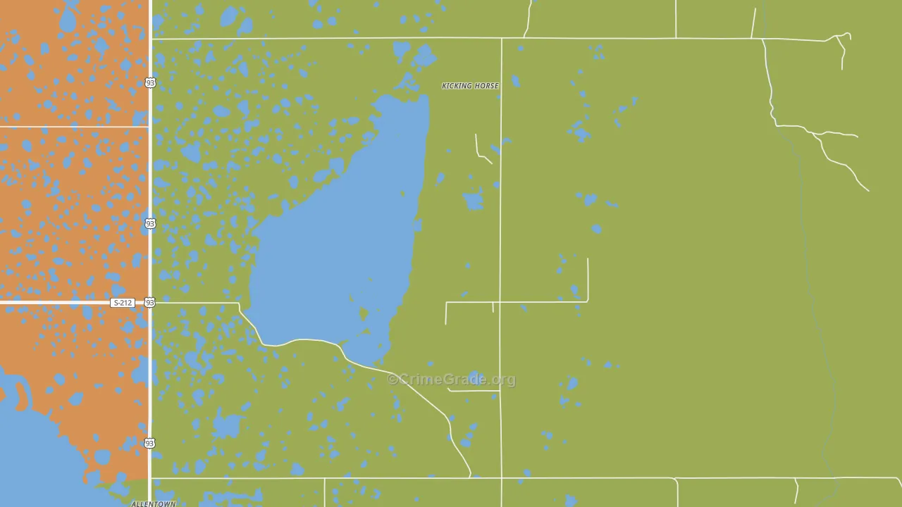 Kicking Horse, MT Map of Arson Rates