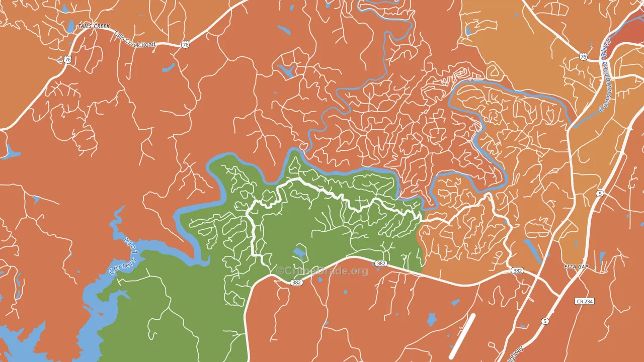 Kiker, GA Map of Arson Rates