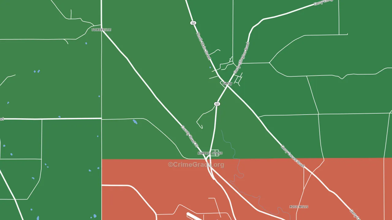 Kimball Stand, NY Map of Arson Rates
