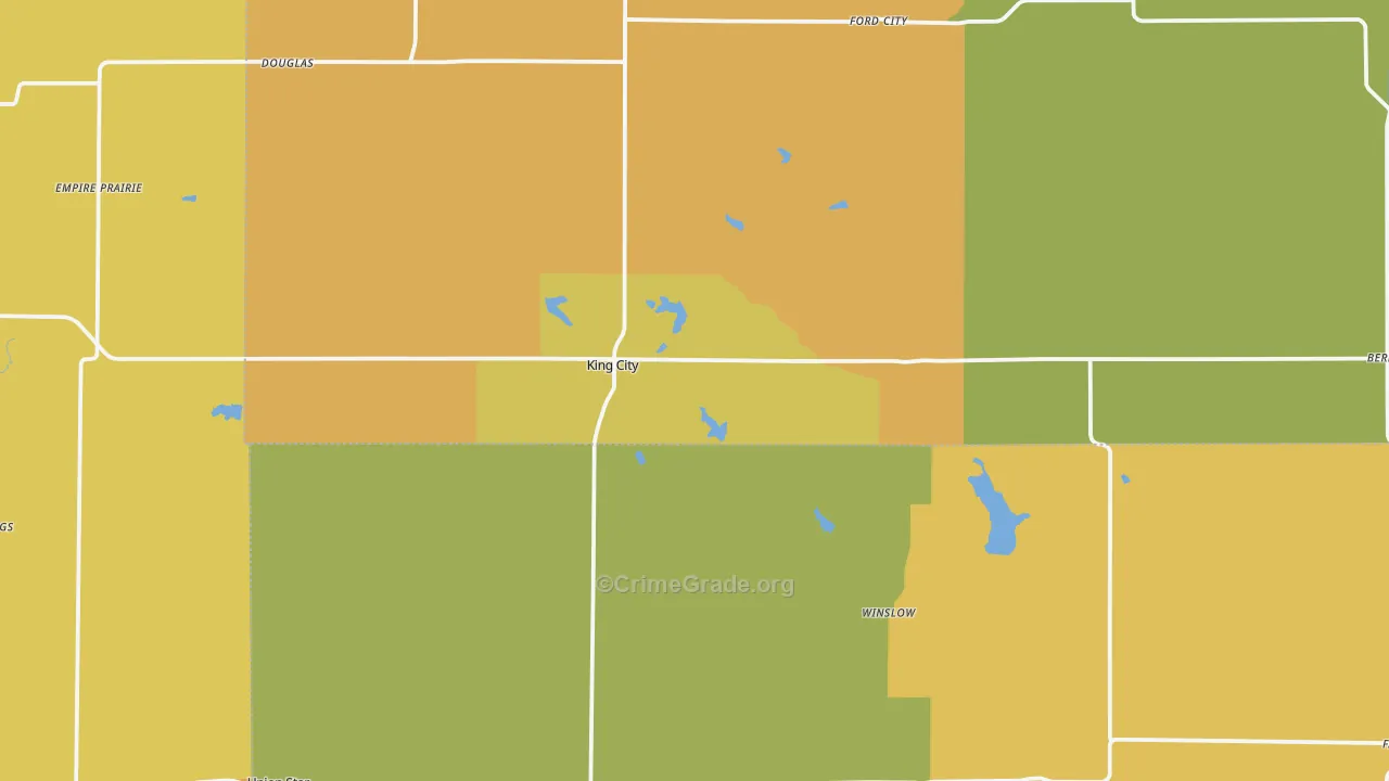 King City, MO Map of Arson Rates