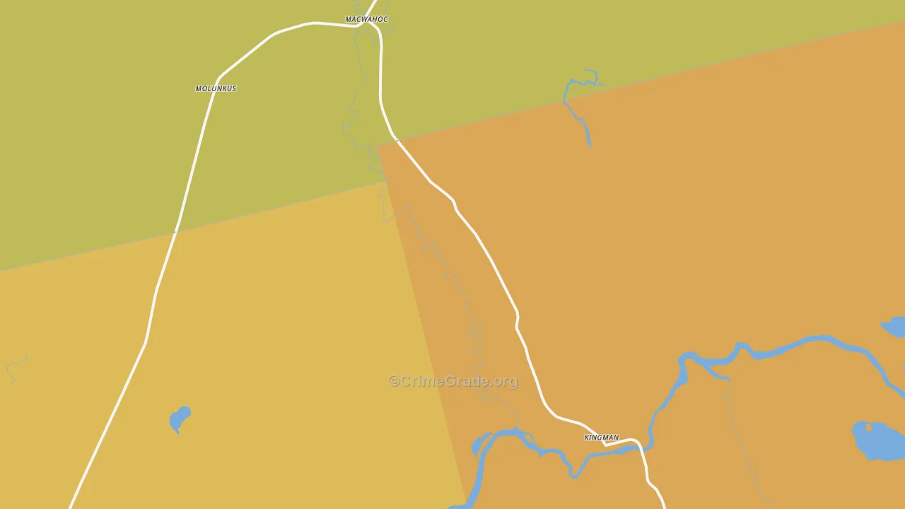 Kingman, ME Map of Arson Rates